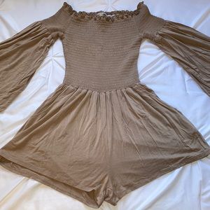 Bear Dance light brown romper